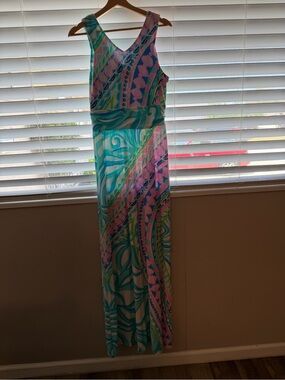 Lilly Pulitzer Marco Maxi Dress Coco Island Engineered  Size M NEW